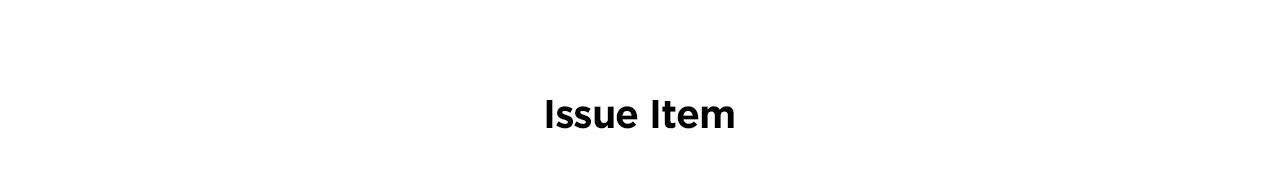 Issue Item